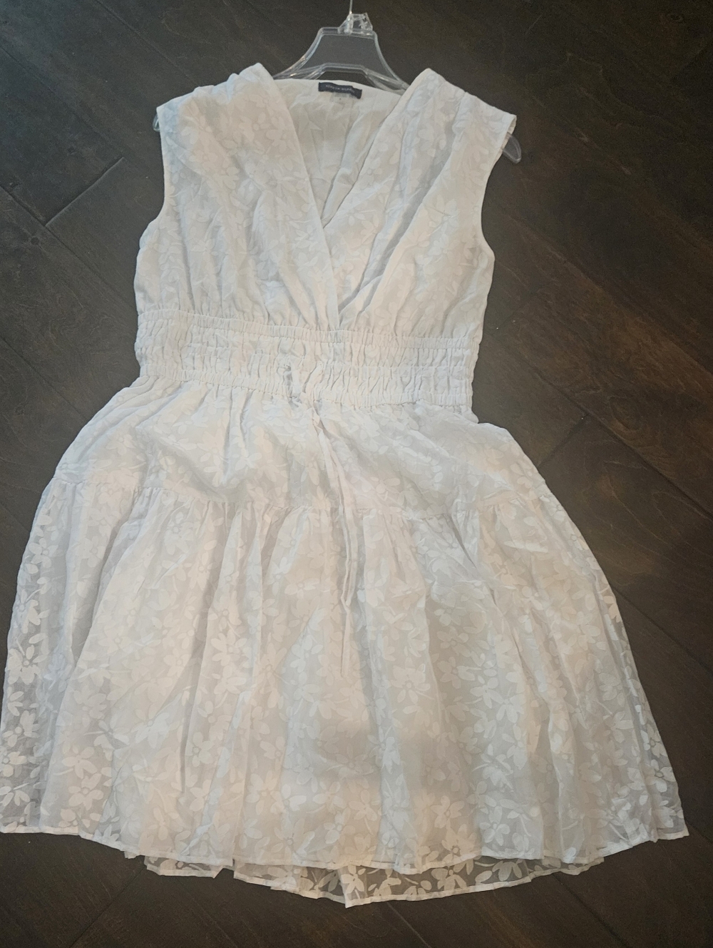 Tommy Hilfiger White Floral Sleeveless V-Neck Dress